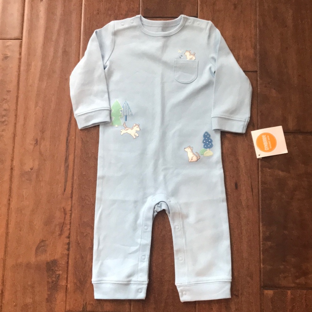 Nwt. Adorable Gymboree dog romper 6/12